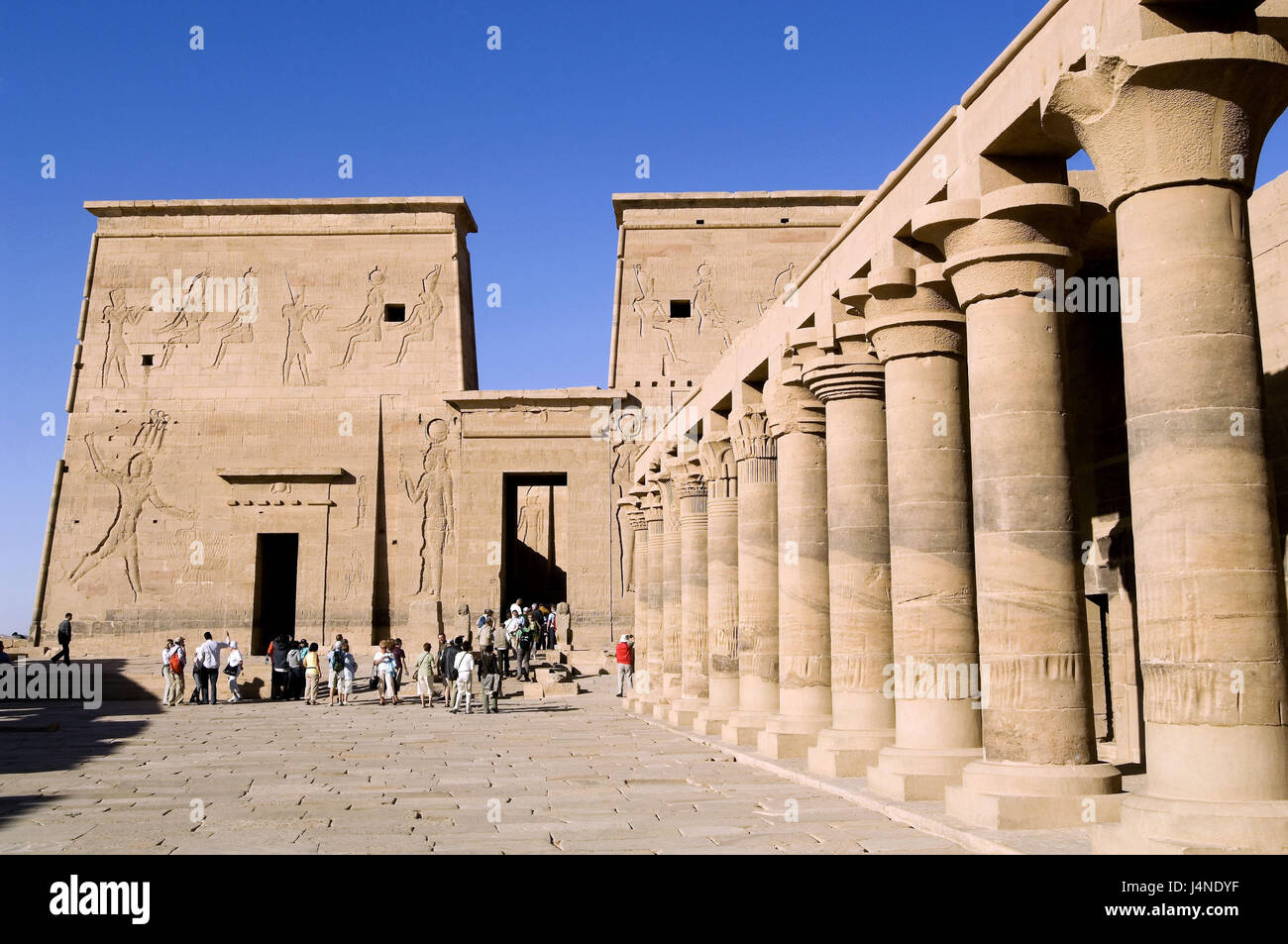 L'Egitto, la valle del Nilo, Aswan, Tempio di Philae, turistico, Foto Stock