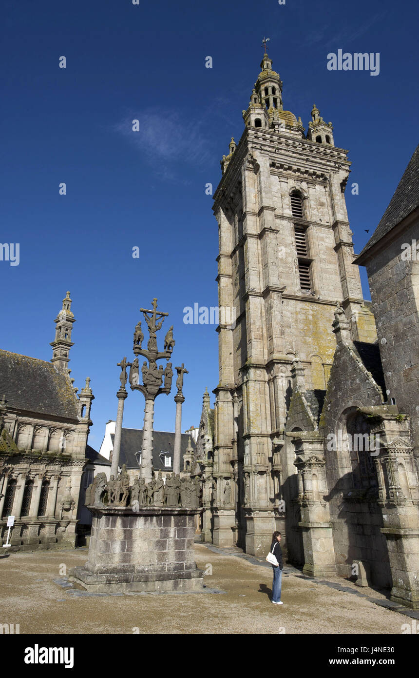 Francia, Bretagna St-Thegonnec, chiesa, Foto Stock