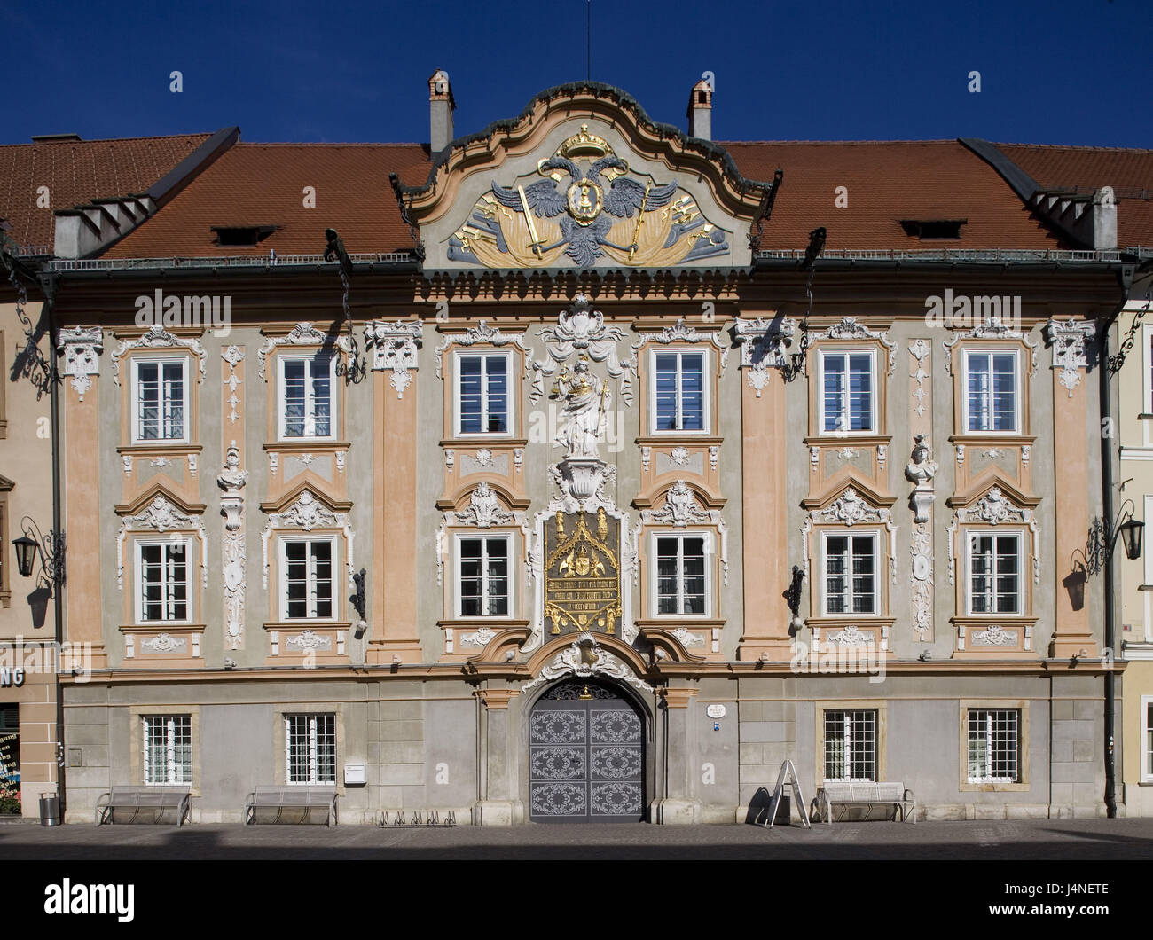 Austria, Carinzia, St. Veit in Glan, municipio facciata, Foto Stock