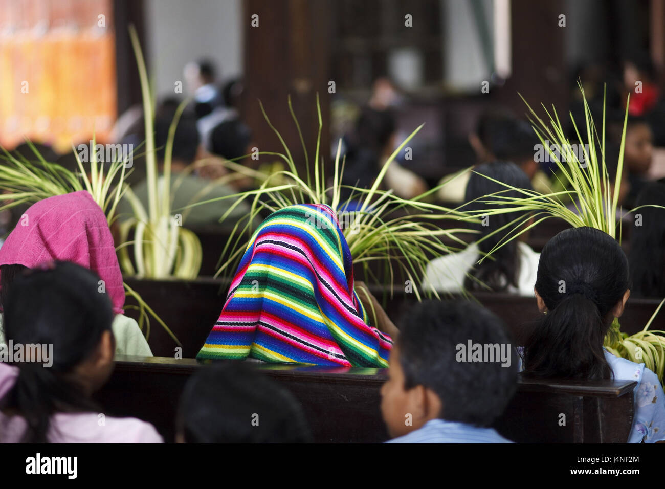 El Salvador, Panchimalco, Domenica delle Palme, persona, servizio, Foto Stock