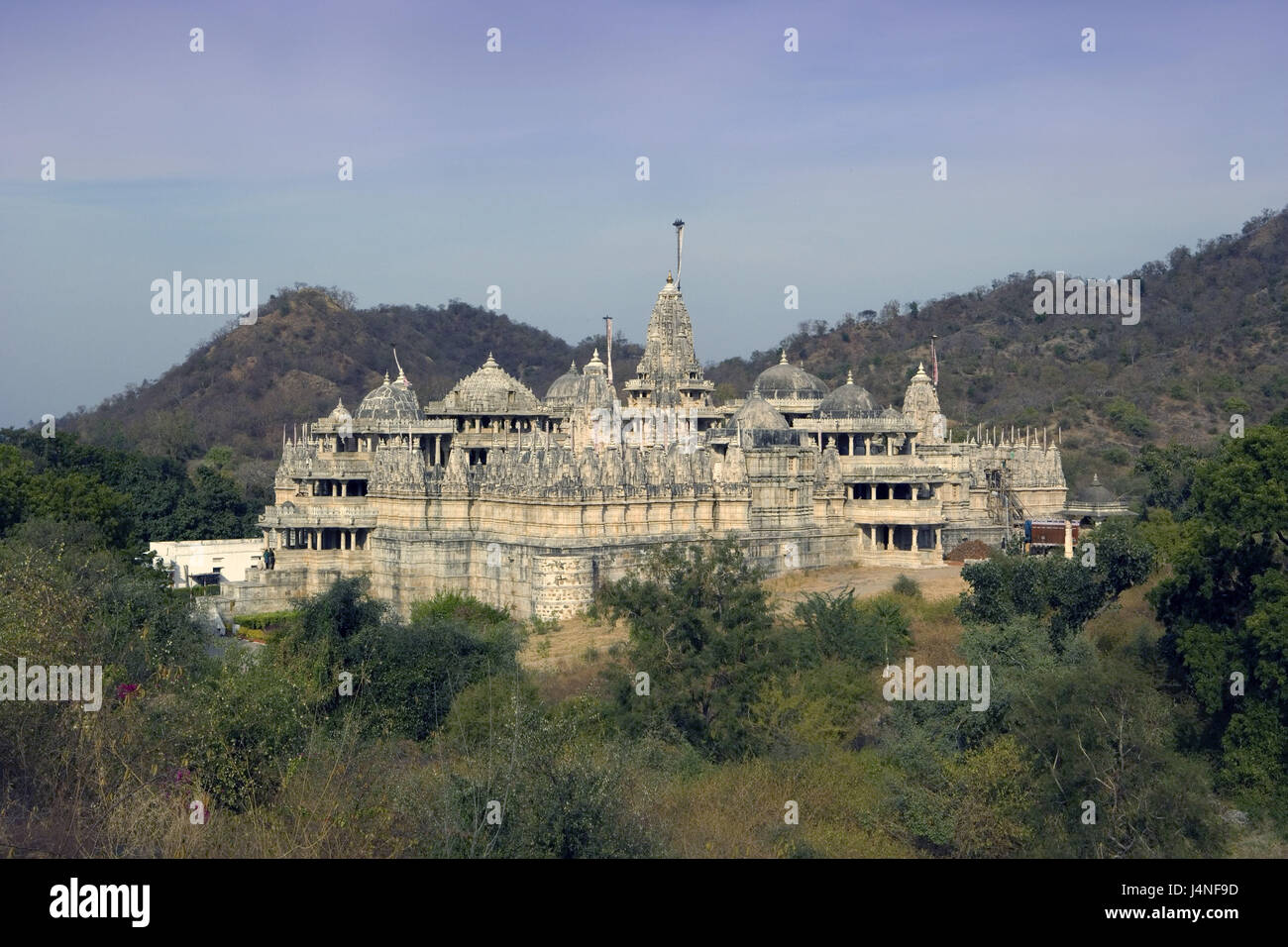 India Rajasthan, Ranakpur, tempio Jain, Foto Stock