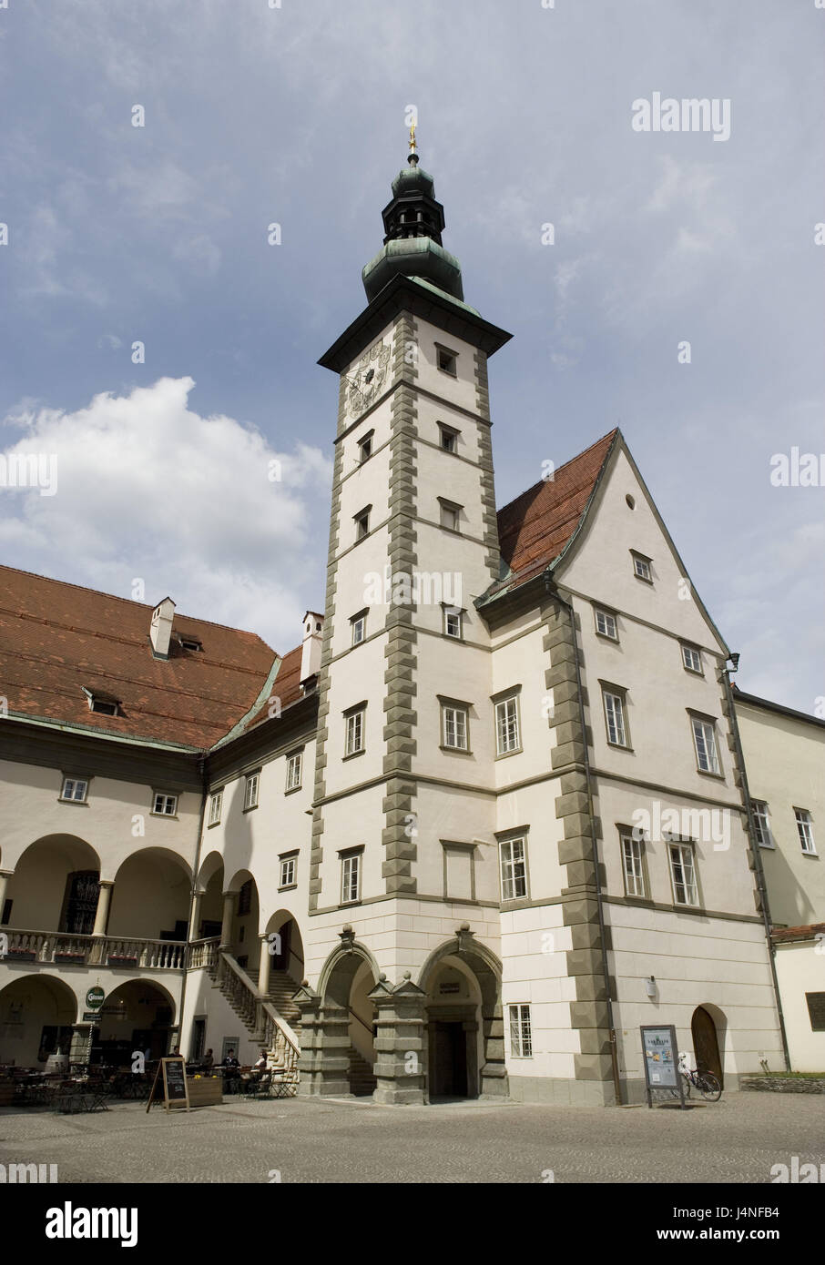 Austria, Carinzia, Klagenfurt, country house, tower Foto Stock