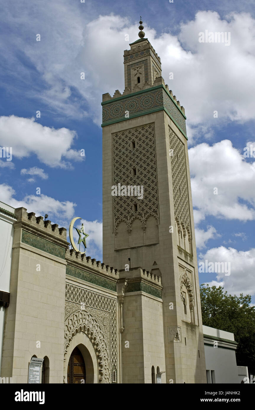 Francia, Parigi, la moschea di Parigi, Foto Stock