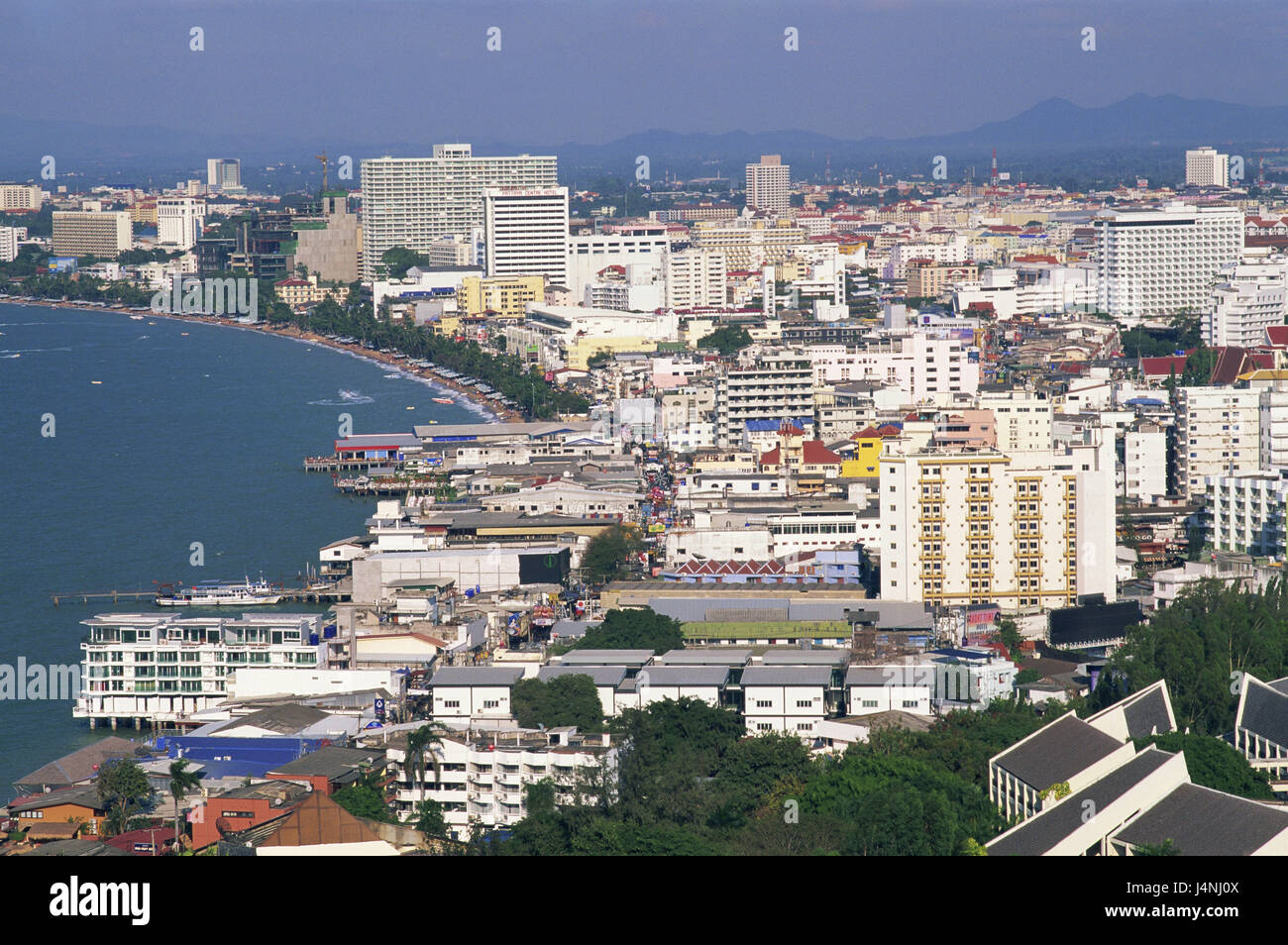 Thailandia, Pattaya Pattaya Beach, città panoramica, Foto Stock