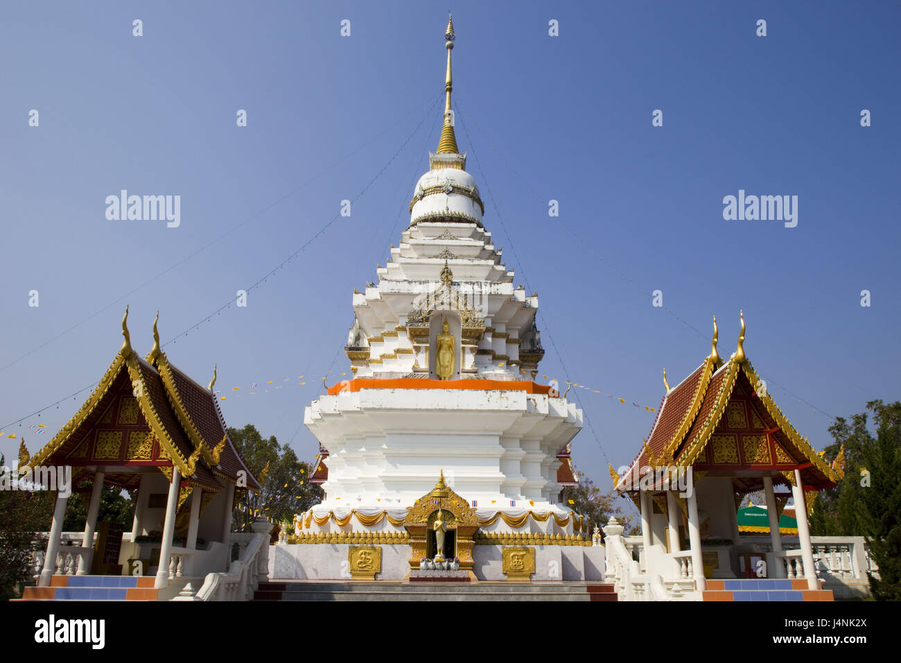 Thailandia, golden angolo superiore, Doi Saket tempio, Foto Stock