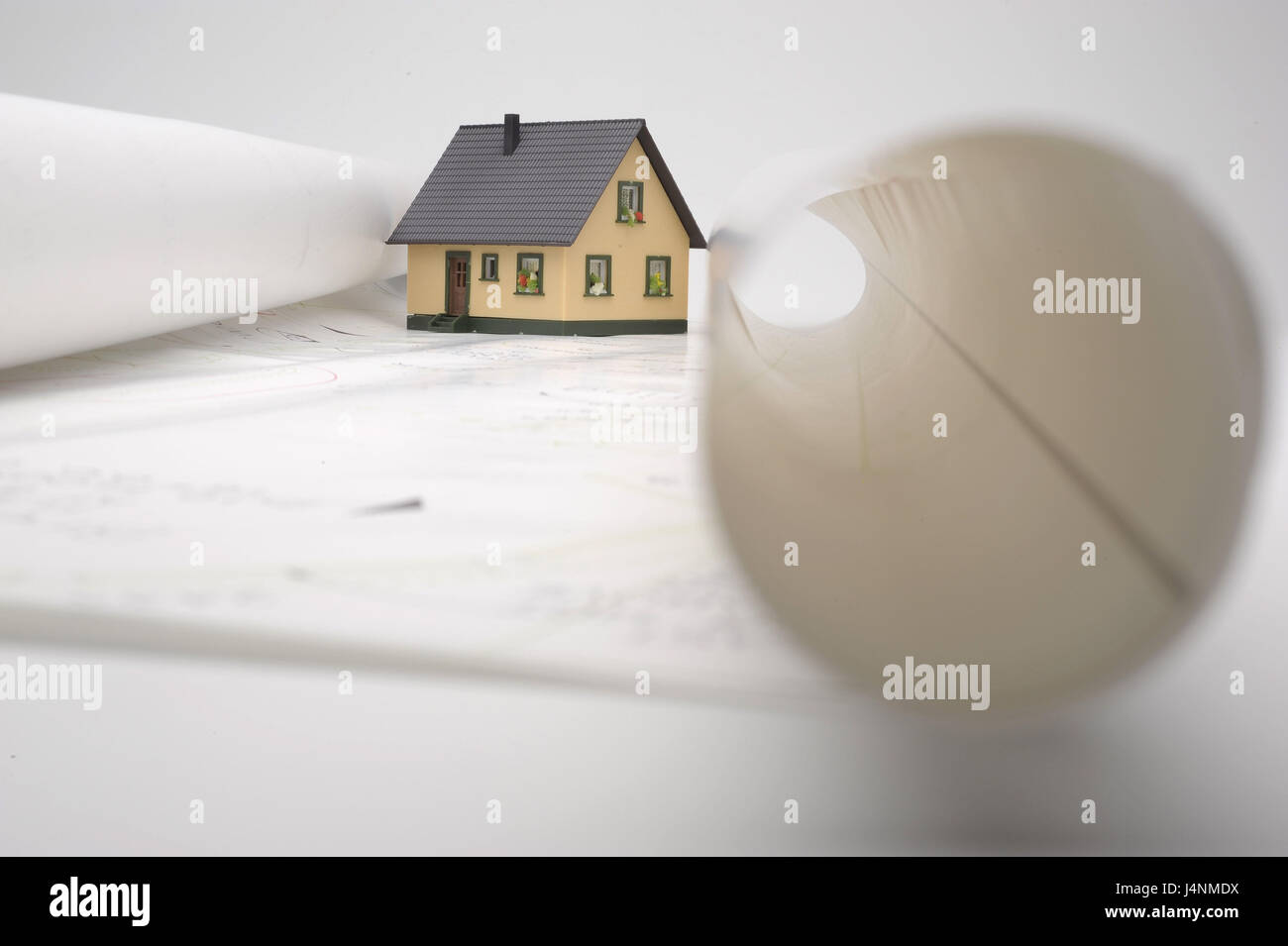 Architetto piano, modello di casa, Foto Stock