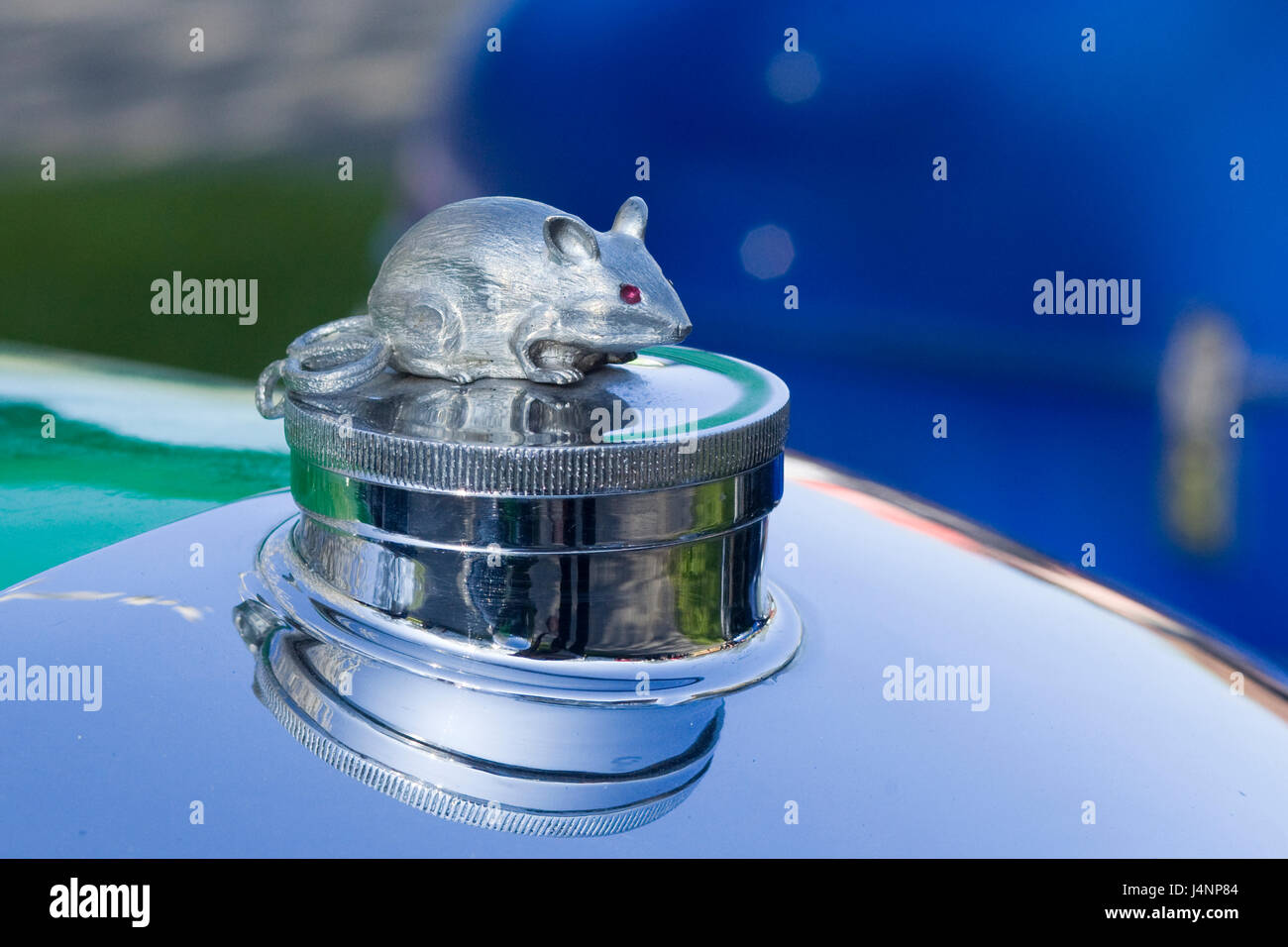 Mouse argento ornamento del cofano Foto Stock