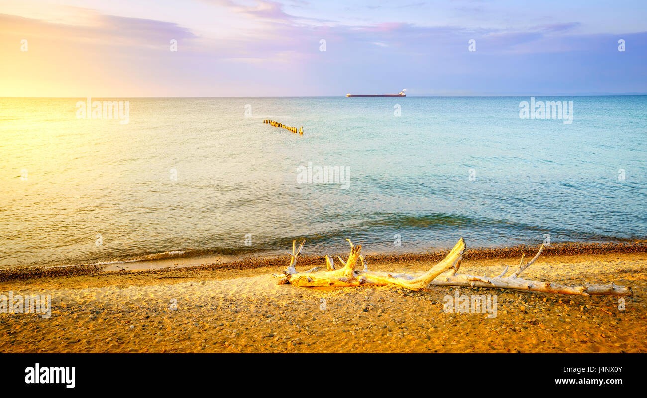 Spiaggia sul Lago Superiore nel punto di coregoni, Michigan, Penisola Superiore Foto Stock