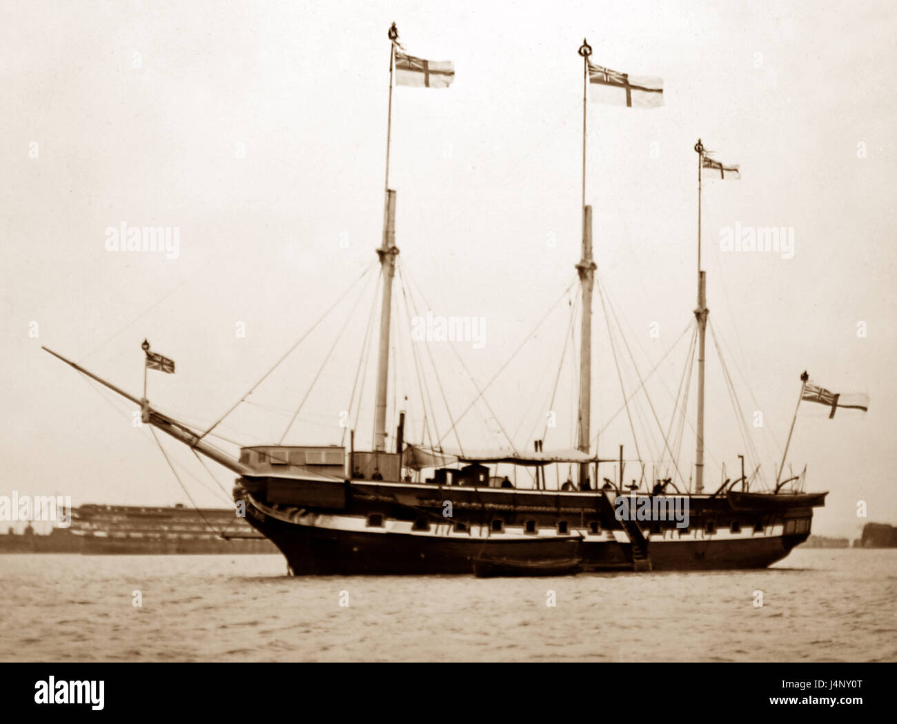 George IV Yacht a Southsea - inizio novecento Foto Stock