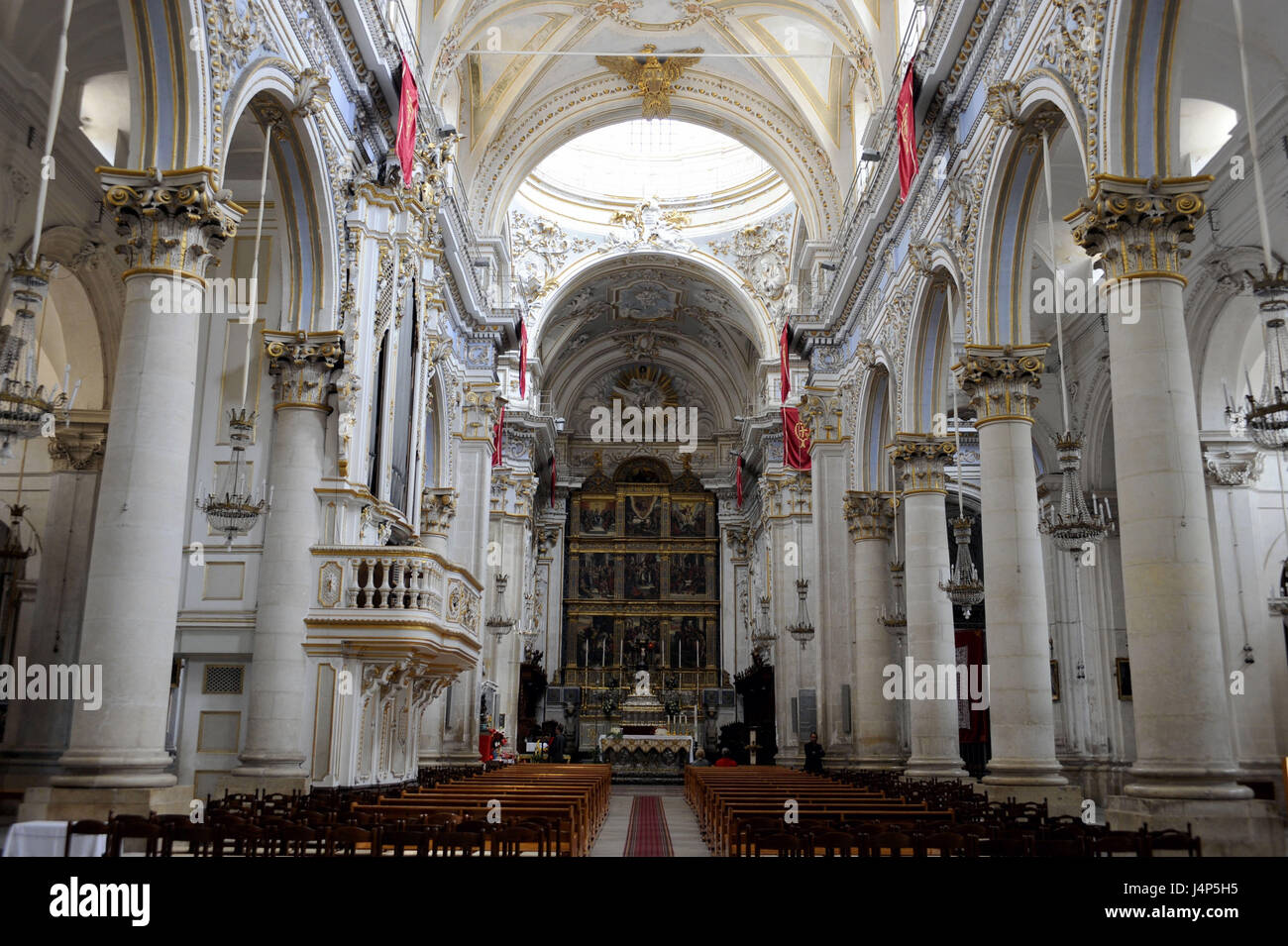 L'Italia, isola di Sicilia, Modica, Modica Alta, la chiesa di San Giorgio, interna Foto Stock