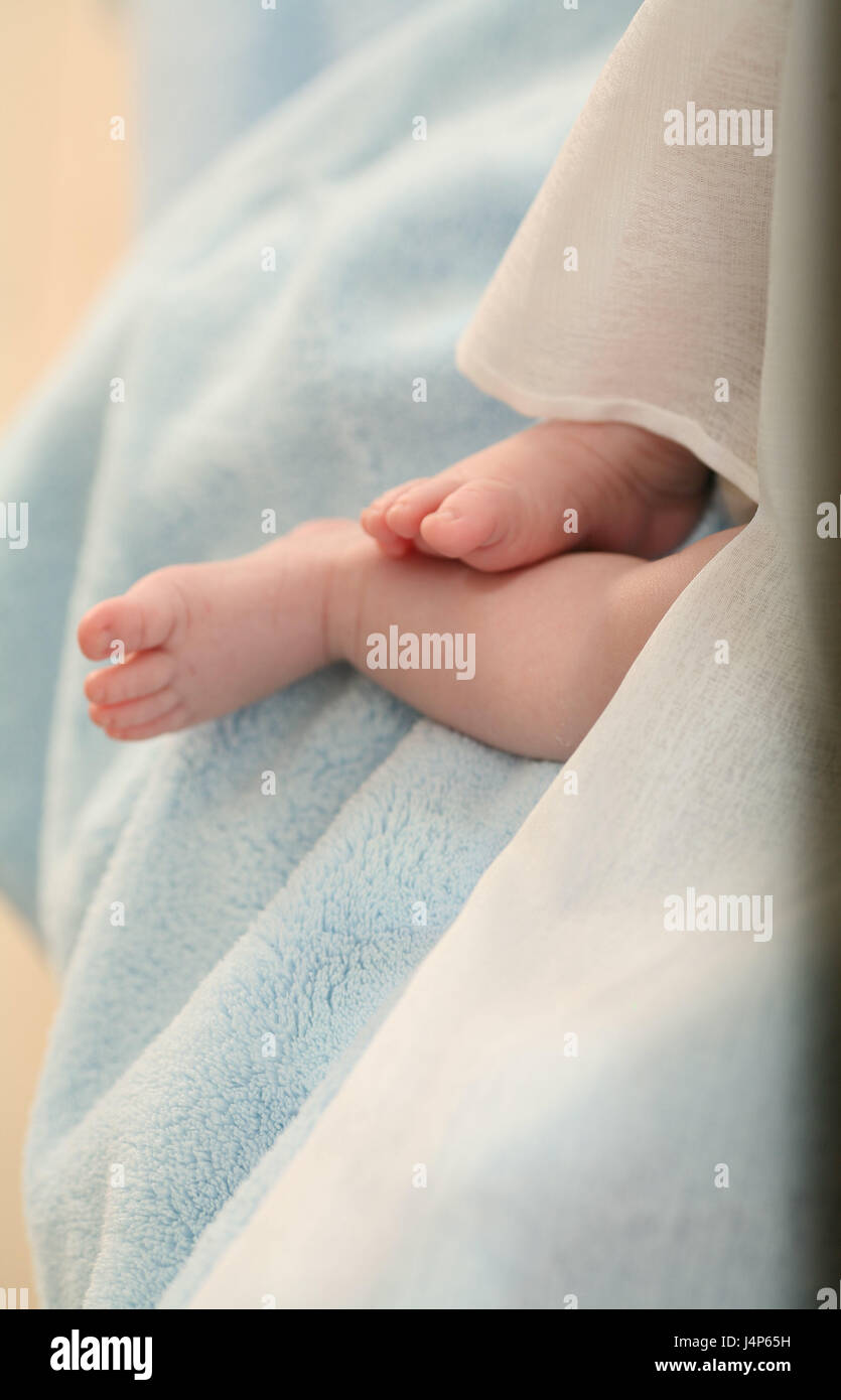 Piedi del bambino, tappi, dettaglio modello rilasciato, persone, bambino, infantile, baby, piedi scalzi, a dita, piccolo, minuscolo, dolcemente, Foto Stock