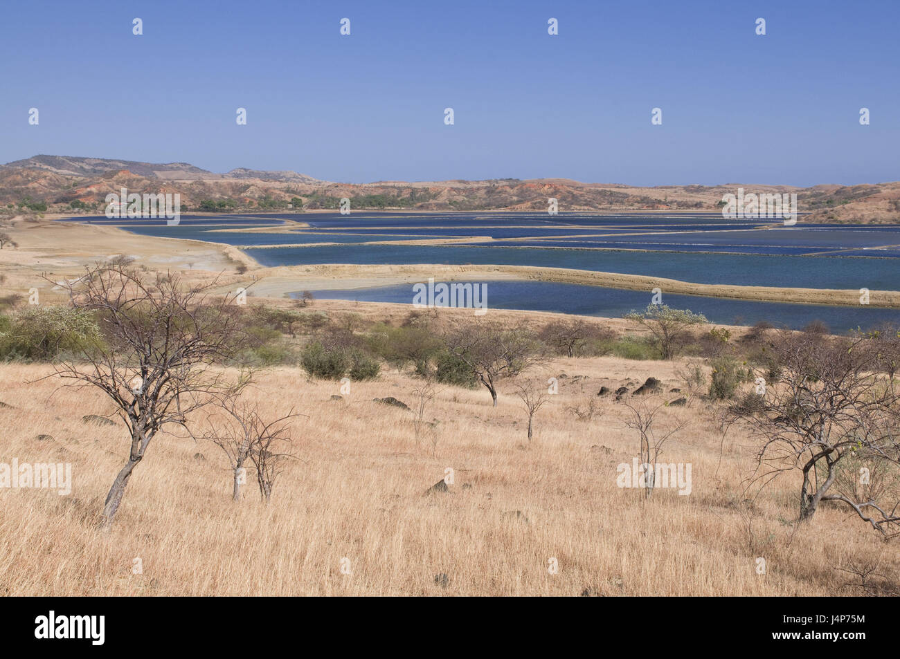 Madagascar, Diego Suarez, scenario di steppa, costa, mare, vista, Foto Stock