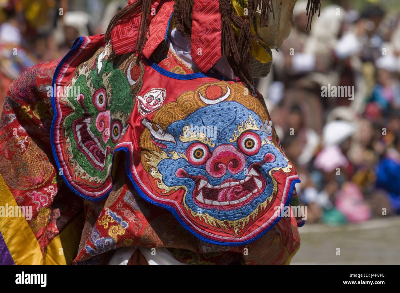 L'uomo, costume, danza, Paro Tsechu, Bhutan, ritratto, nessun modello di rilascio, Foto Stock