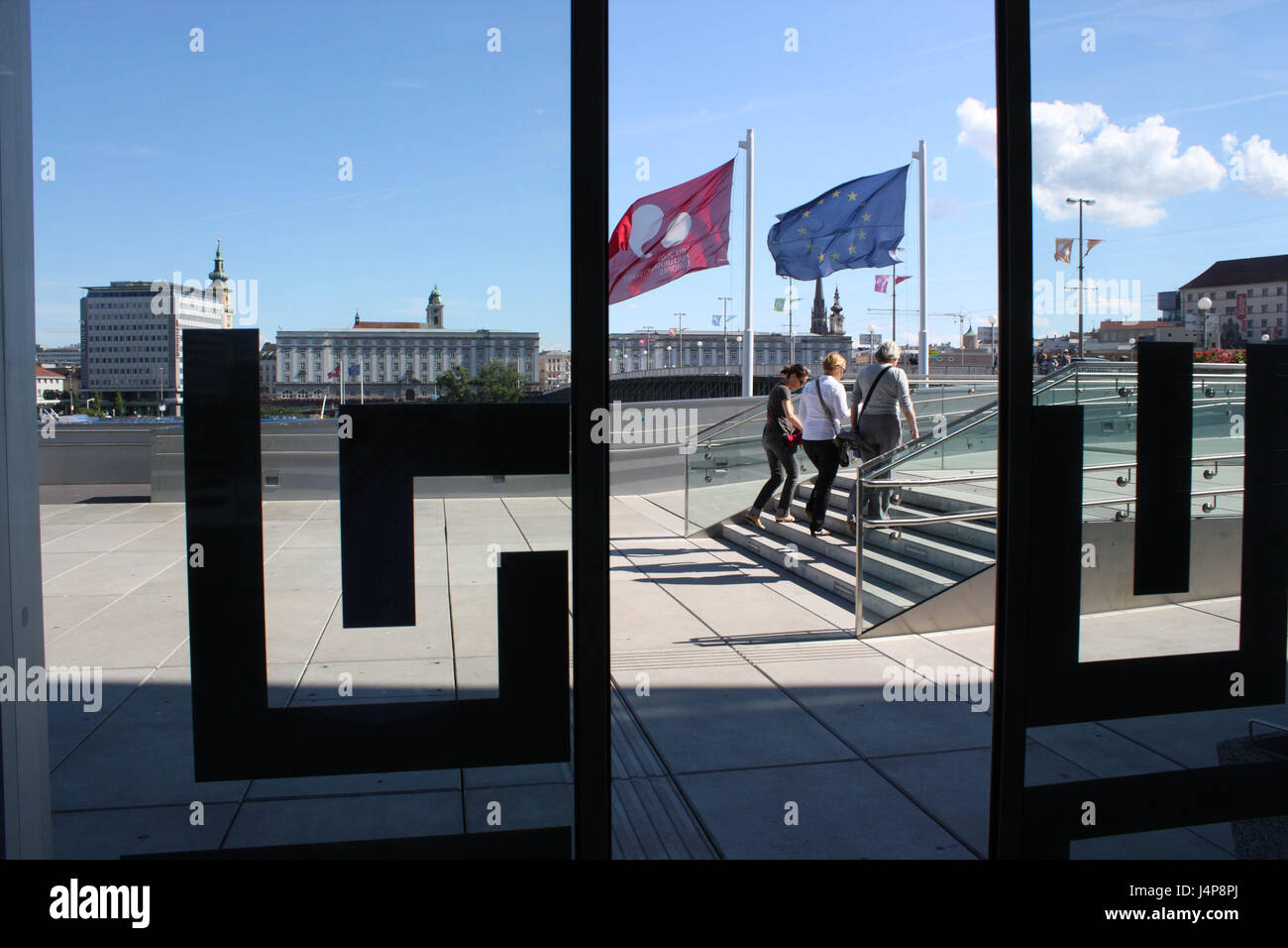Austria, Linz, turistica, visita del museo, AEC Linz-vecchia guida, Foto Stock
