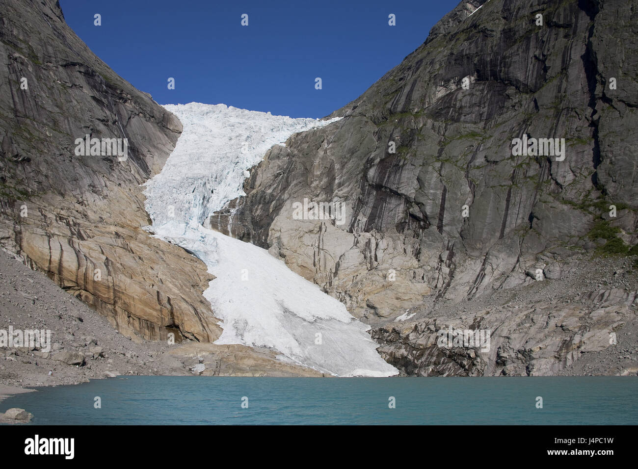 Norvegia Sogn og Fjordane, Brikdal ghiacciaio, Foto Stock