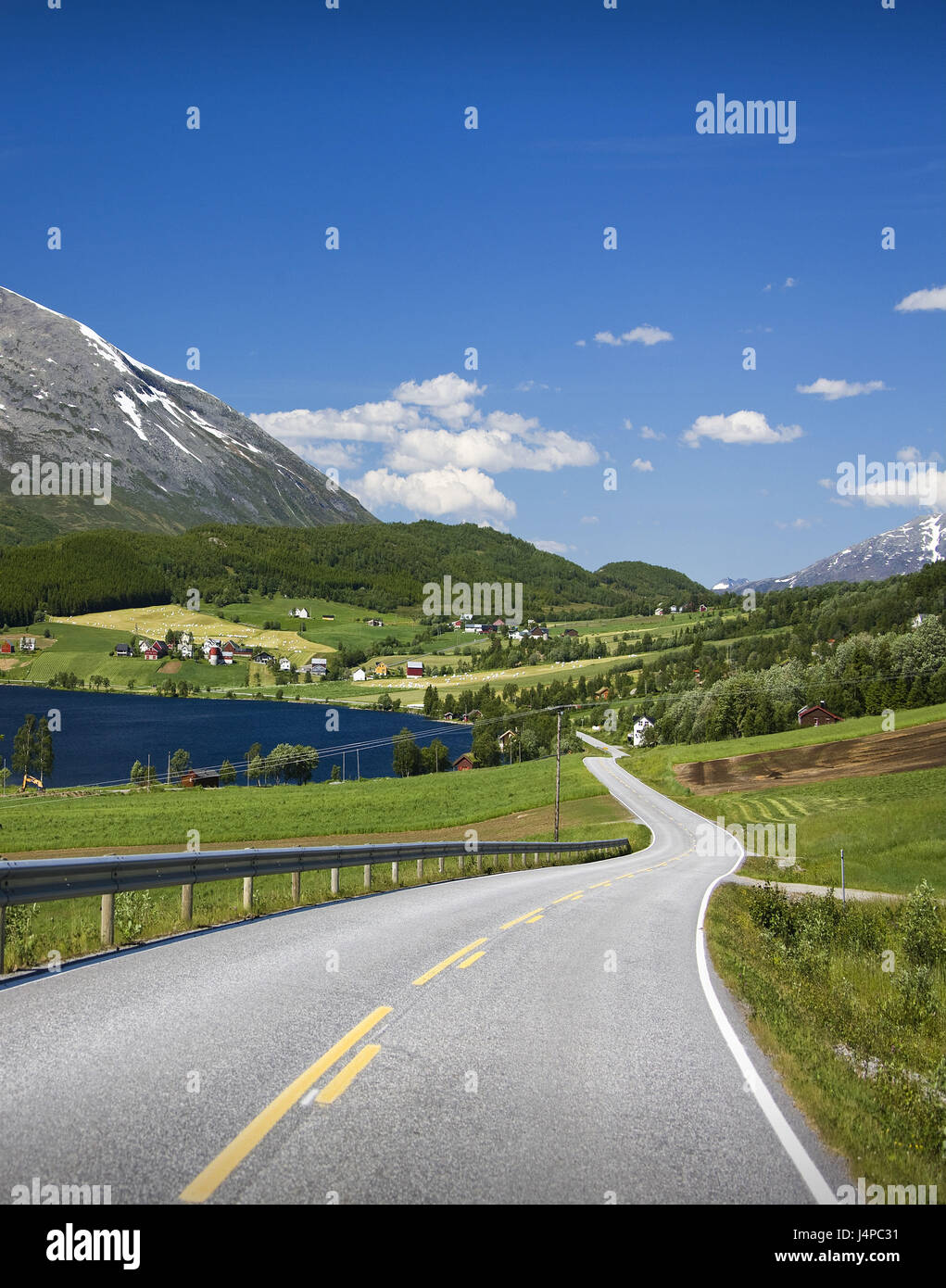Norvegia, More og Romsdal, strada di campagna, Foto Stock
