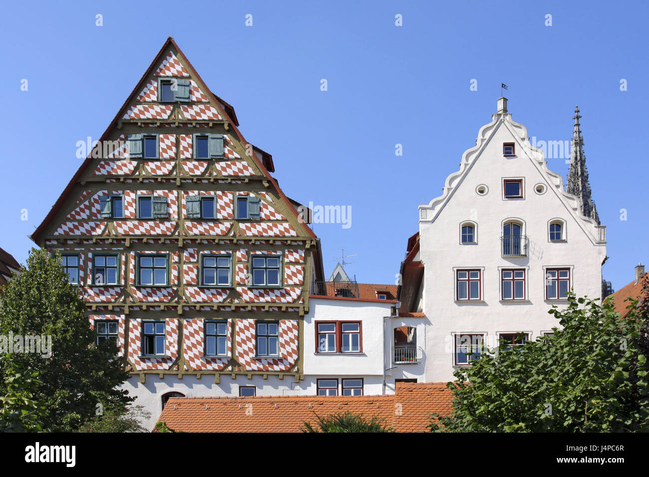 Germania, Ulm, Città Vecchia, case, Foto Stock