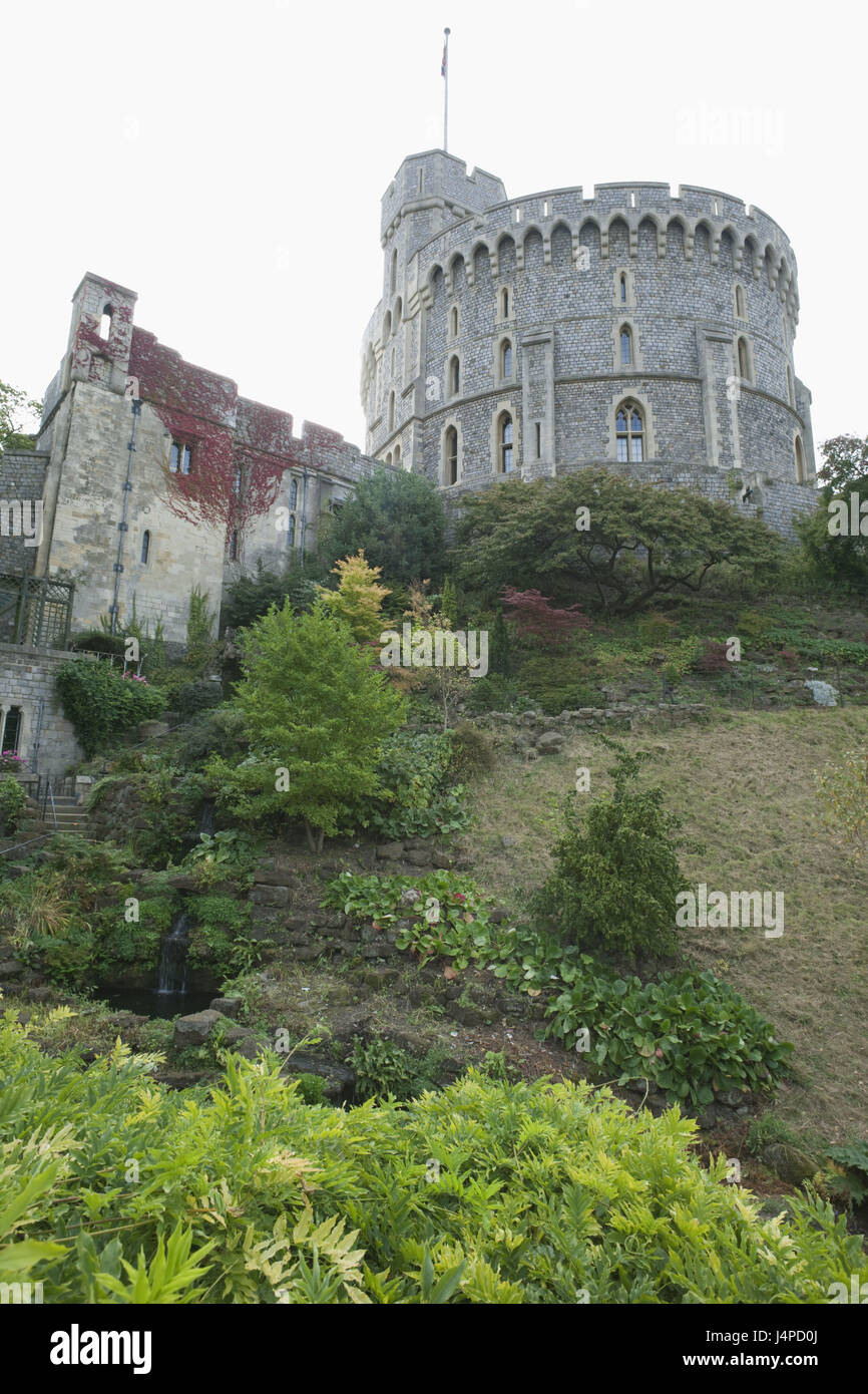 Gran Bretagna, Inghilterra, Berkshire, Windsor, il Castello di Windsor, Round Tower, Foto Stock