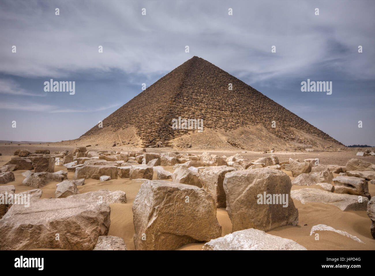 La piramide rossa del faraone Snofru, Egitto, Dahschur, Foto Stock