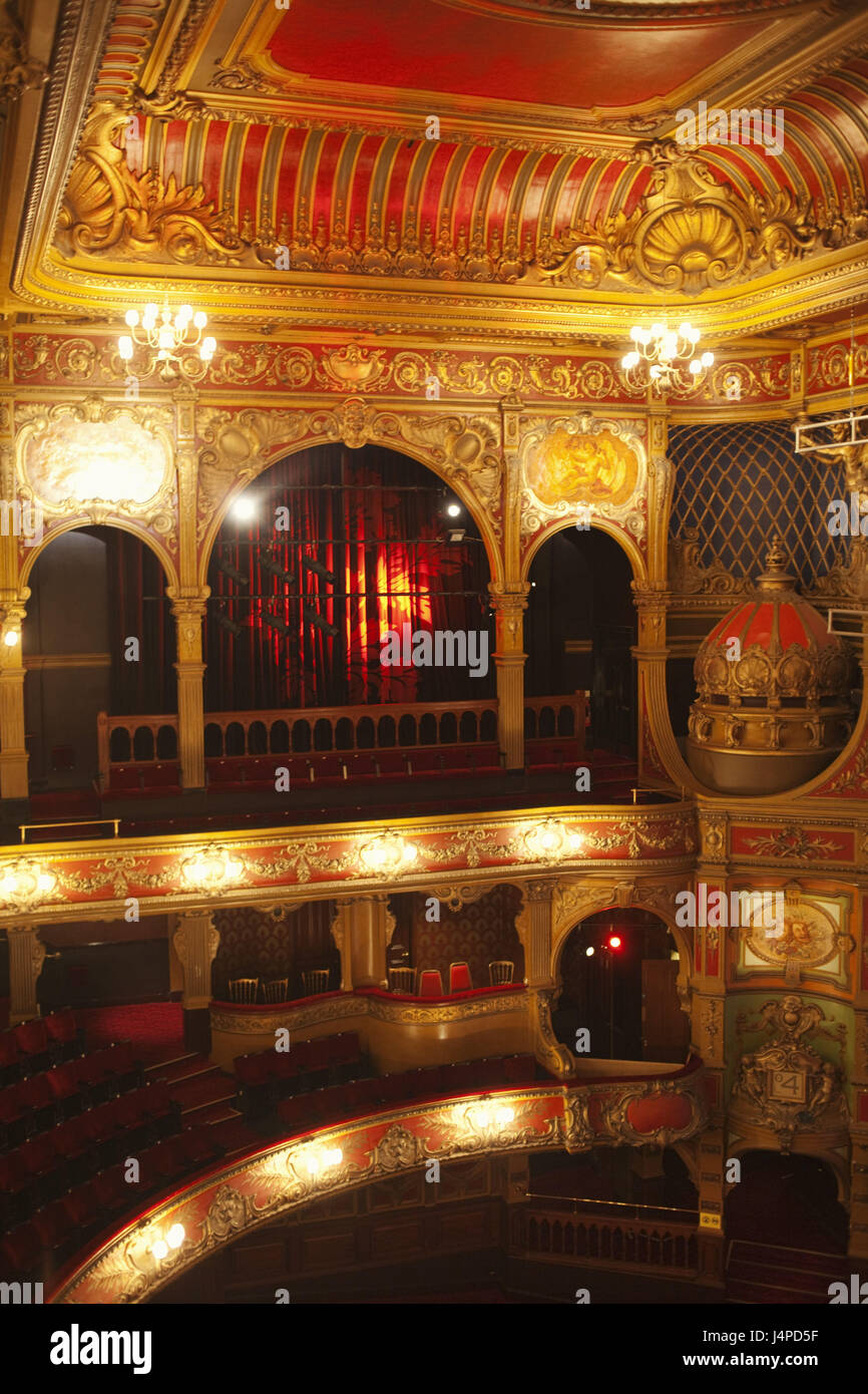 Gran Bretagna, Inghilterra, Londra, Hackney, Hackney Empire Theatre, interior shot, Foto Stock