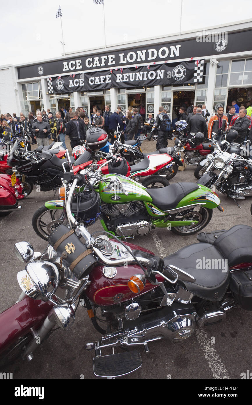Gran Bretagna, Inghilterra, Londra, Ace Cafe, Reunion, motocicli, Foto Stock