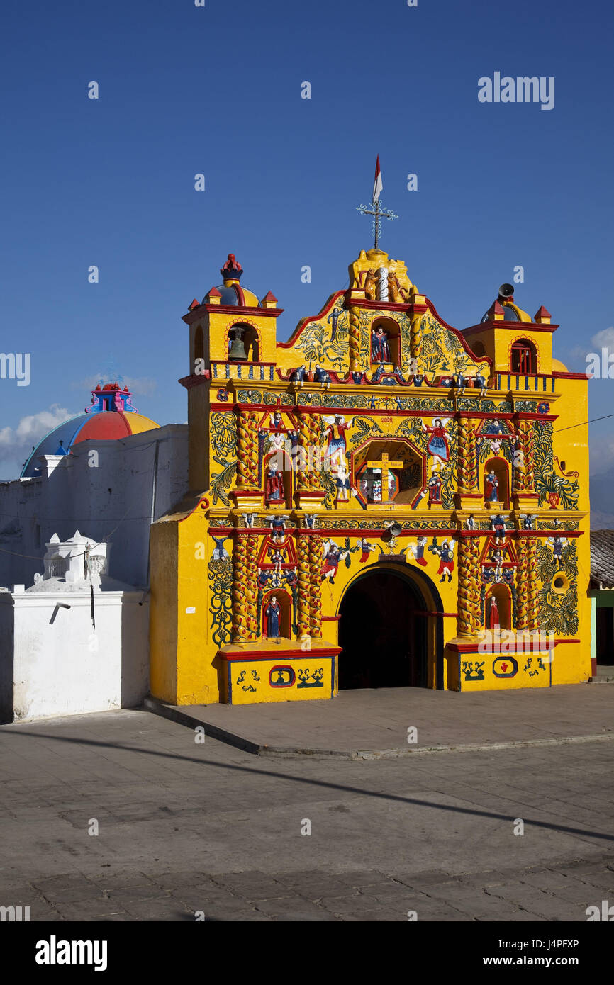 Guatemala, San Andre Xecul, chiesa, Foto Stock