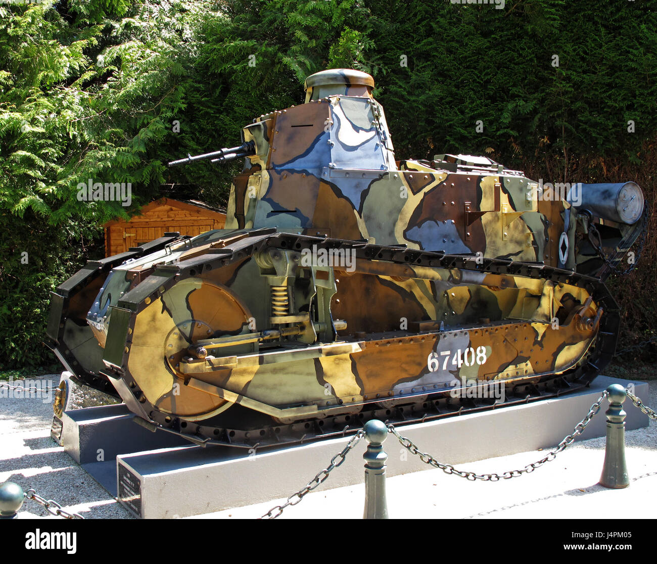 Museo dell'armistizio, serbatoio renault ft 17, radura dell'armistizio, radura di rethondes, armistizio del 11 novembre 1918, foresta di compiegne, oise, fr Foto Stock