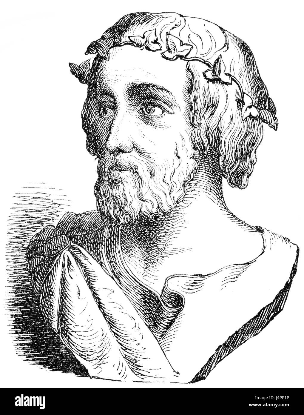 Hesiod, un poeta greco, Grecia antica Foto Stock