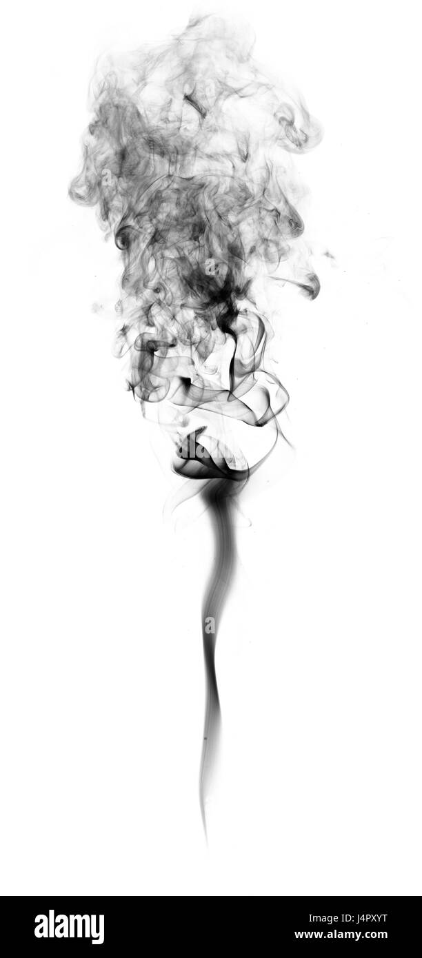 Colorate di fumo di fantasia su sfondo bianco close up Foto Stock