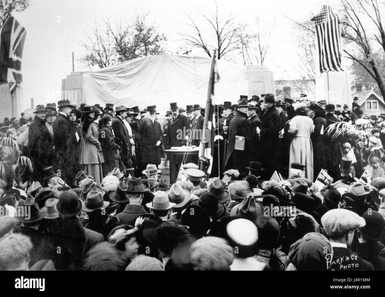Inaugurazione della Bell Telephone Memorial, Ottobre 24, 1917 in Brantford, Ontario Canada Foto Stock