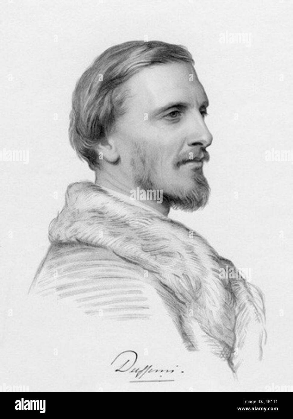 Lord Dufferin era un importante statista e diplomatico britannico, servendo come Governatore generale del Canada e Viceré dell'India. Conosciuto per le sue capacità diplomatiche, ha svolto un ruolo chiave nelle politiche imperiali britanniche durante la fine del XIX secolo. Il suo ritratto da giovane rappresenta le prime fasi della sua influente carriera politica. Foto Stock