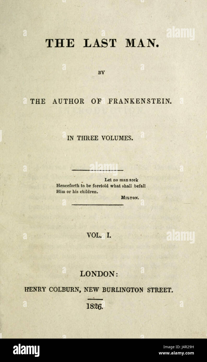 L'ultimo uomo prima edizione Foto Stock