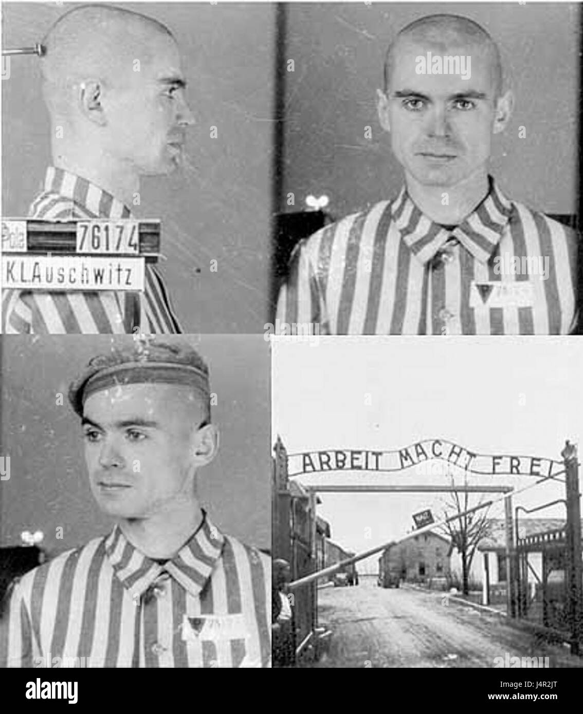 Witold Zacharewicz al campo di concentramento di Auschwitz Foto Stock