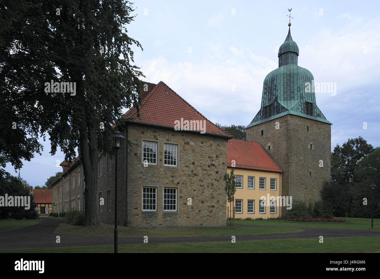 Germania, Bassa Sassonia, Fürstenau, velluto parrocchia di Fürstenau, principe-castello vescovile, del governo locale, ufficio di stato civile, Foto Stock