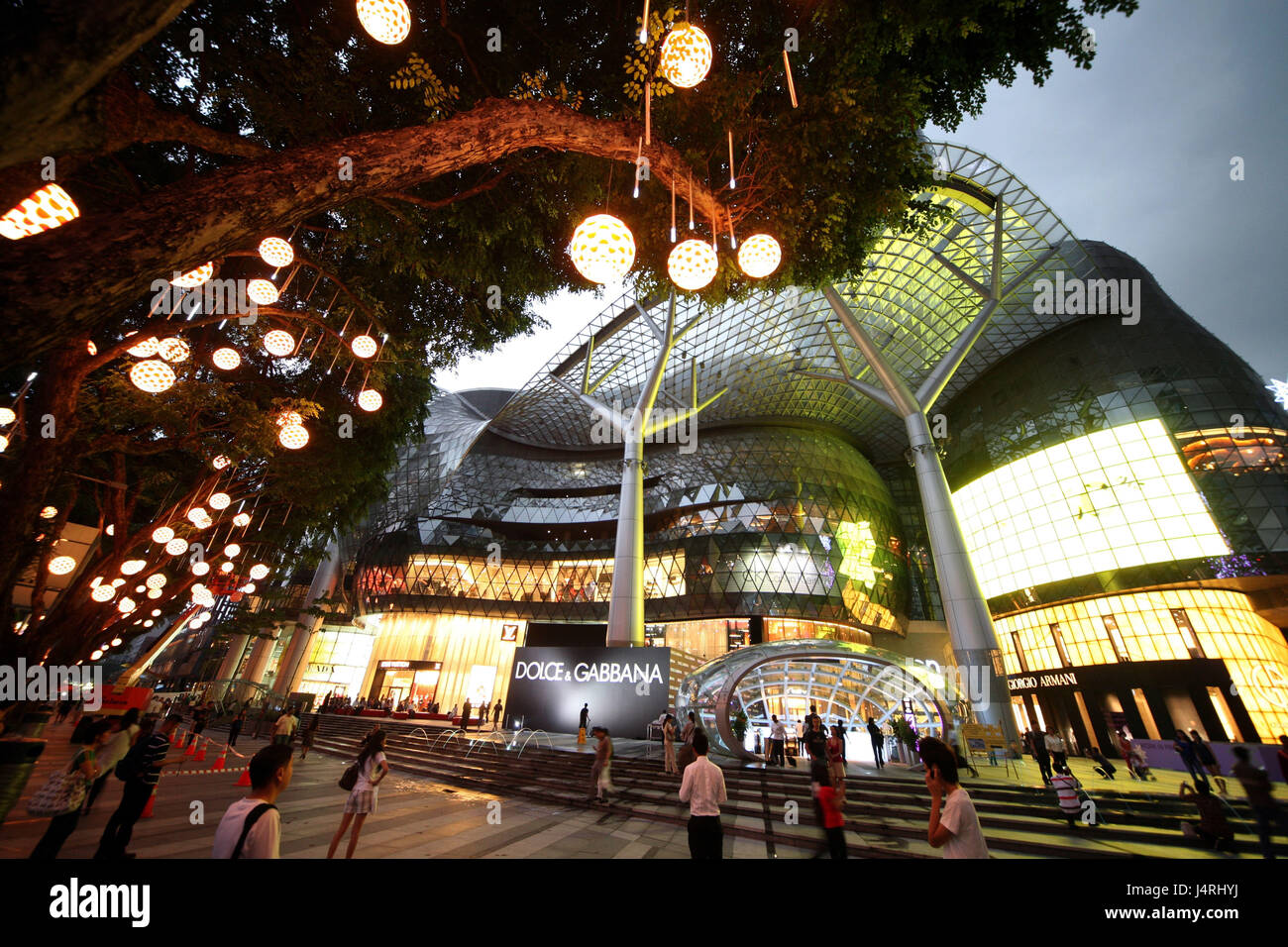 Singapore, isola, città, Orchard Road, la strada dello shopping, shopping, vita quotidiana, economia, centro, notte, shopping center, il centro shopping, architettura, moderning, ione, Foto Stock