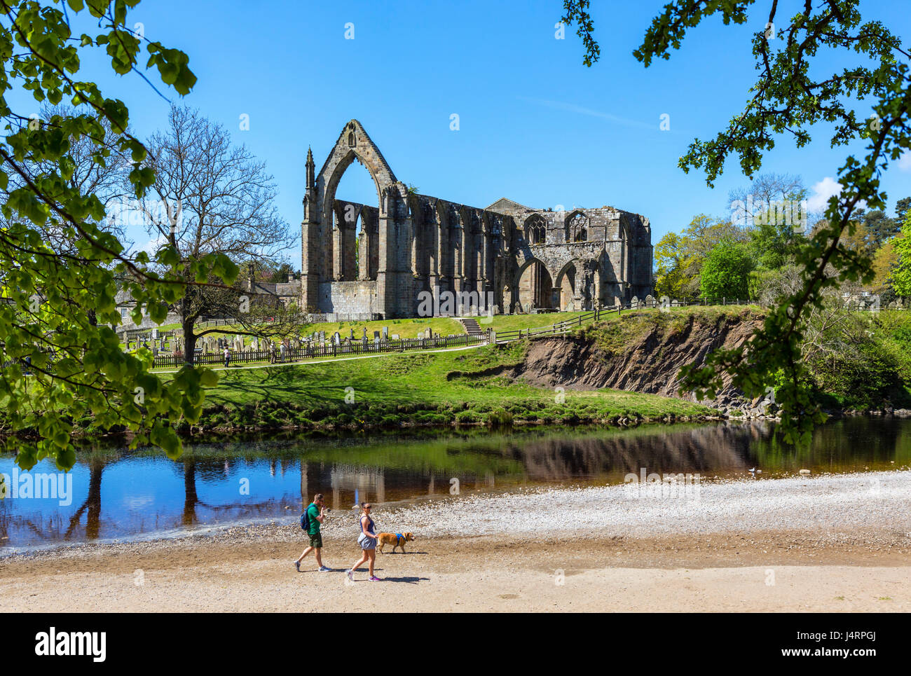 Bolton Priory, Bolton Abbey, Wharfedale, Yorkshire Dales National Park, North Yorkshire, Inghilterra, Regno Unito Foto Stock