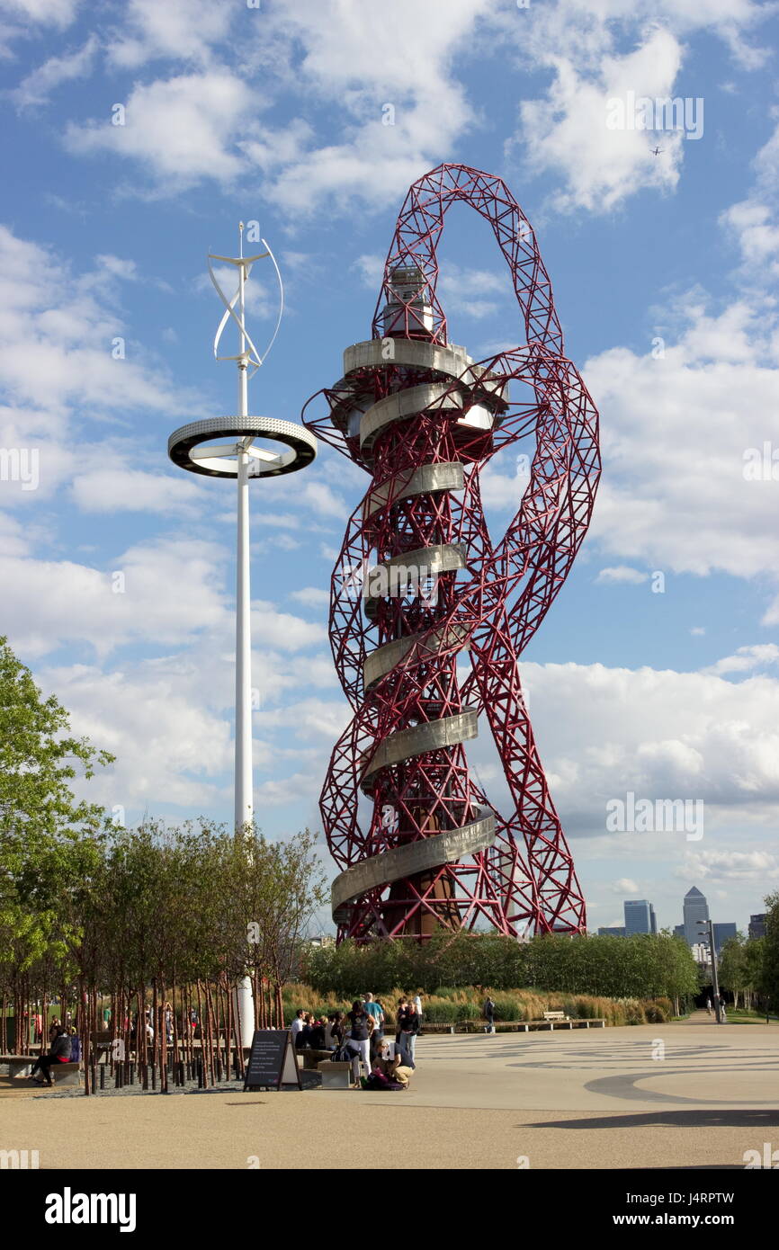 ArcelorMittal Orbit Queen Elizabeth 11 Parco Olimpico di Stratford London Foto Stock