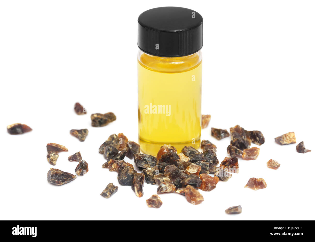 Incenso dhoop con olio essenziale, una naturale resina aromatica utilizzata in profumi e incensi Foto Stock