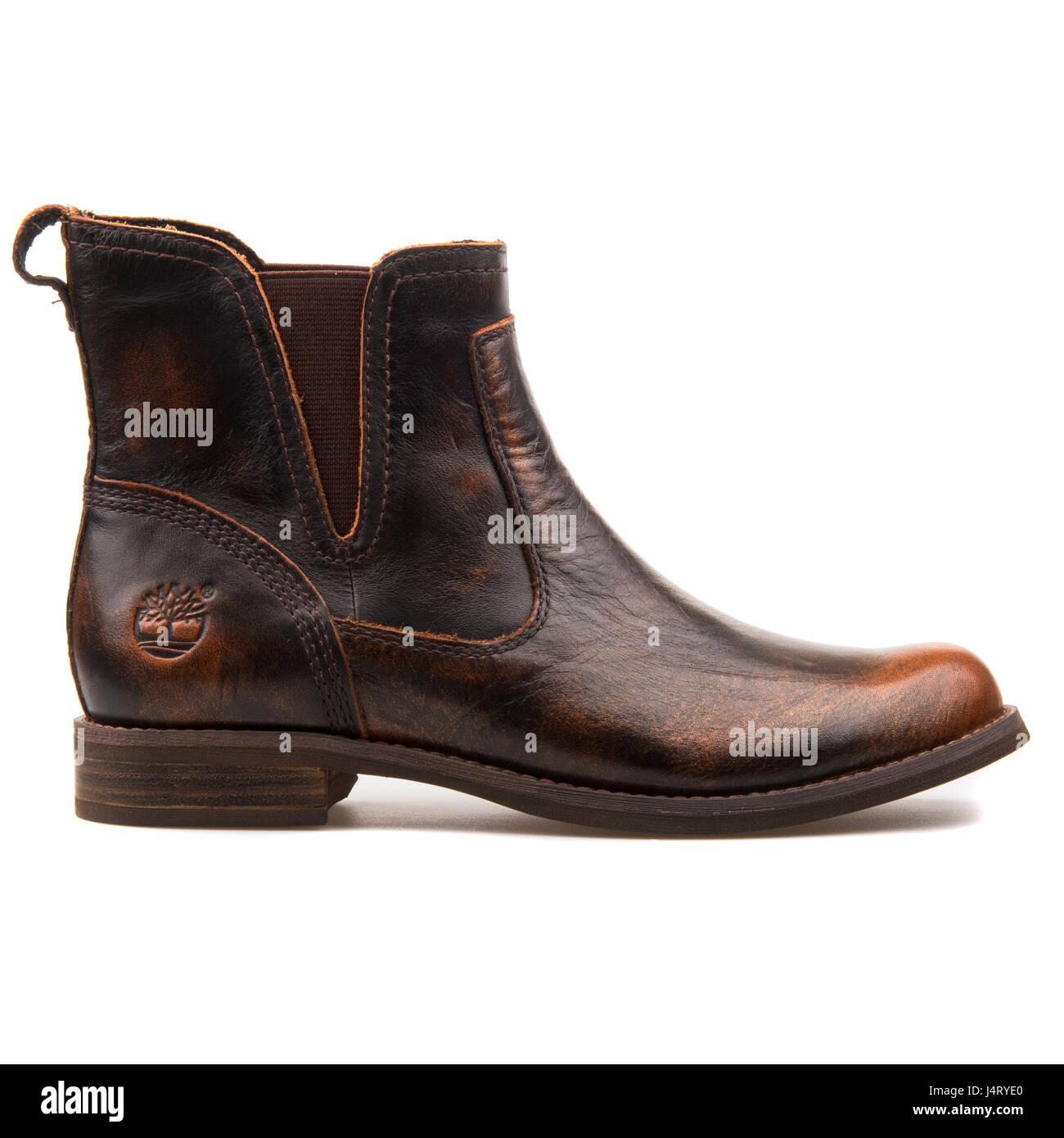 Timberland Savin Hill Chelsea Arancione Marrone Donna Stivali in pelle - UN11ZQ Foto Stock