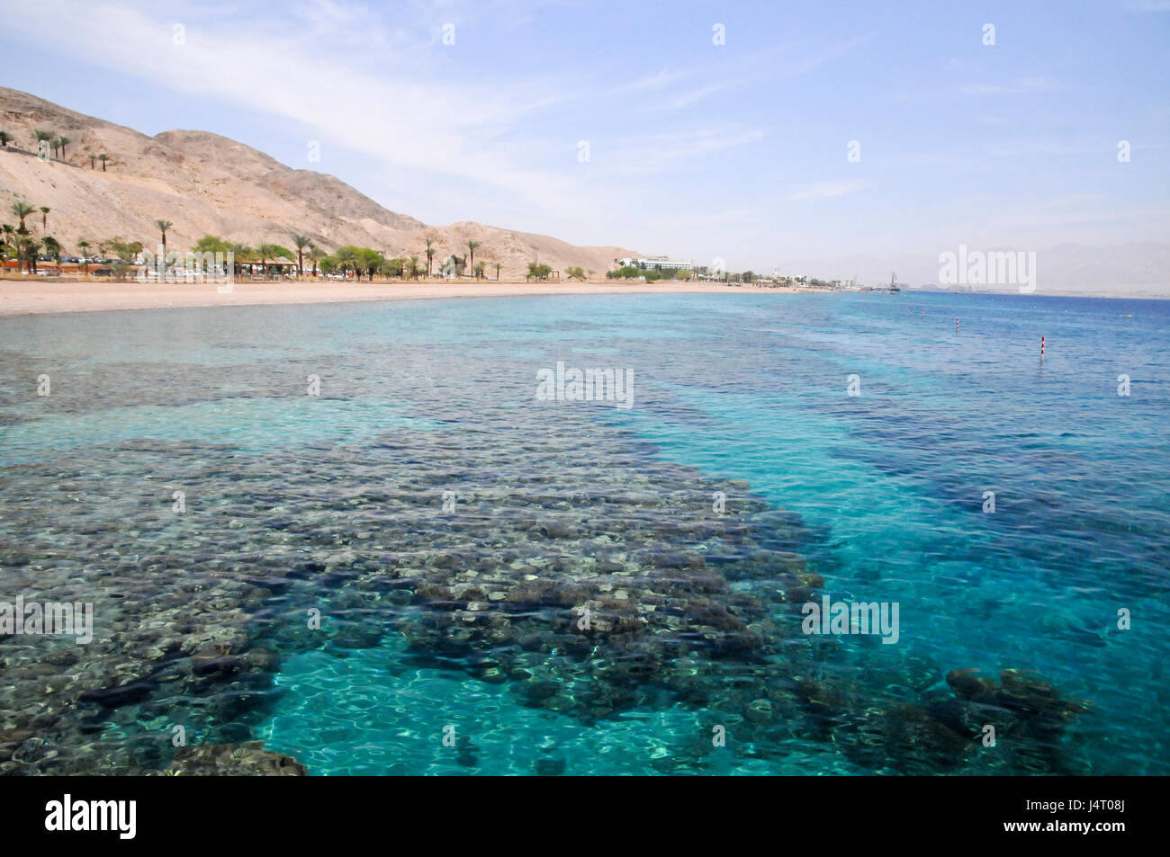 Costa del Mar Rosso a sud di Eilat, Israele Foto Stock