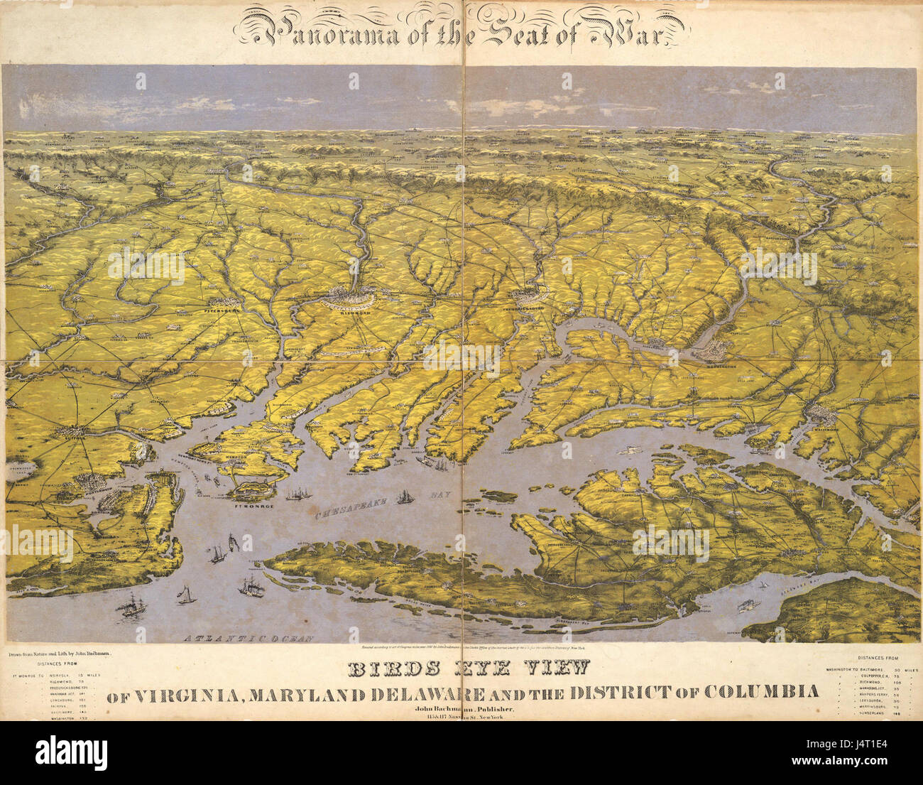 L'anno 1861 fu fondamentale per la Virginia, in quanto era il momento della secessione dello Stato dall'Unione durante la guerra di secessione americana. La Virginia giocò un ruolo chiave nella guerra, con battaglie significative e importanza strategica. Questo periodo segnò un punto di svolta nella storia degli Stati Uniti, con la fedeltà della Virginia che influenzò l'esito della guerra. Foto Stock