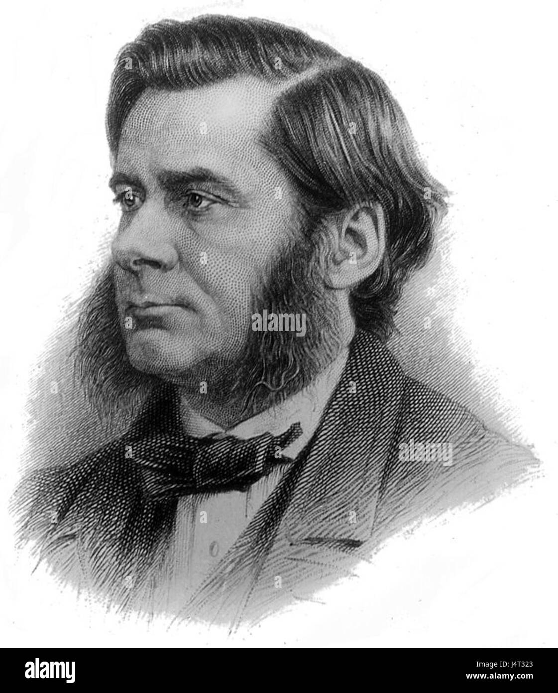 Thomas Henry Huxley fu un biologo inglese e sostenitore della teoria dell'evoluzione di Charles Darwin. Conosciuto come "Darwin's Bulldog", Huxley ha dato un contributo significativo ai campi della scienza, in particolare della biologia e dell'istruzione. Foto Stock