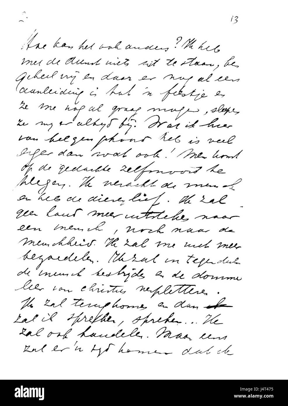 Questa lettera di Theo van Doesburg, datata 30 ottobre 1914, alla famiglia Leibbrandt, fornisce informazioni sulla corrispondenza personale di questo importante artista olandese, noto per il suo ruolo nel movimento De Stijl. Foto Stock