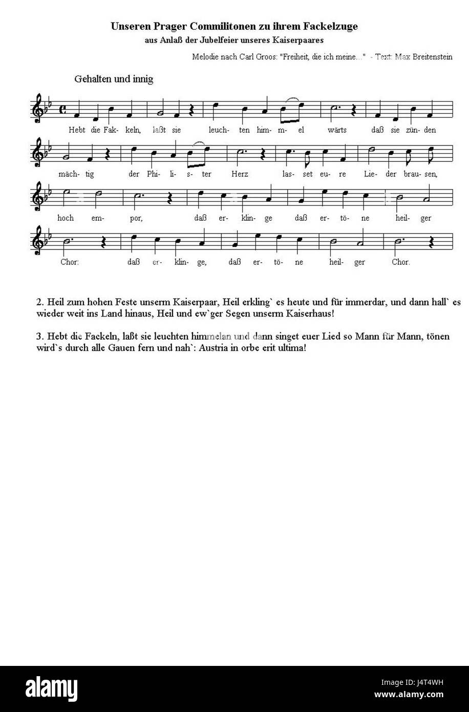 Unseren Prager Commilitonen Foto Stock