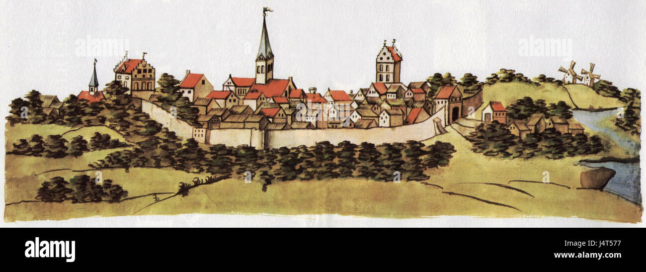 Usedom 1615 StralsunderBilderhandschrift Foto Stock