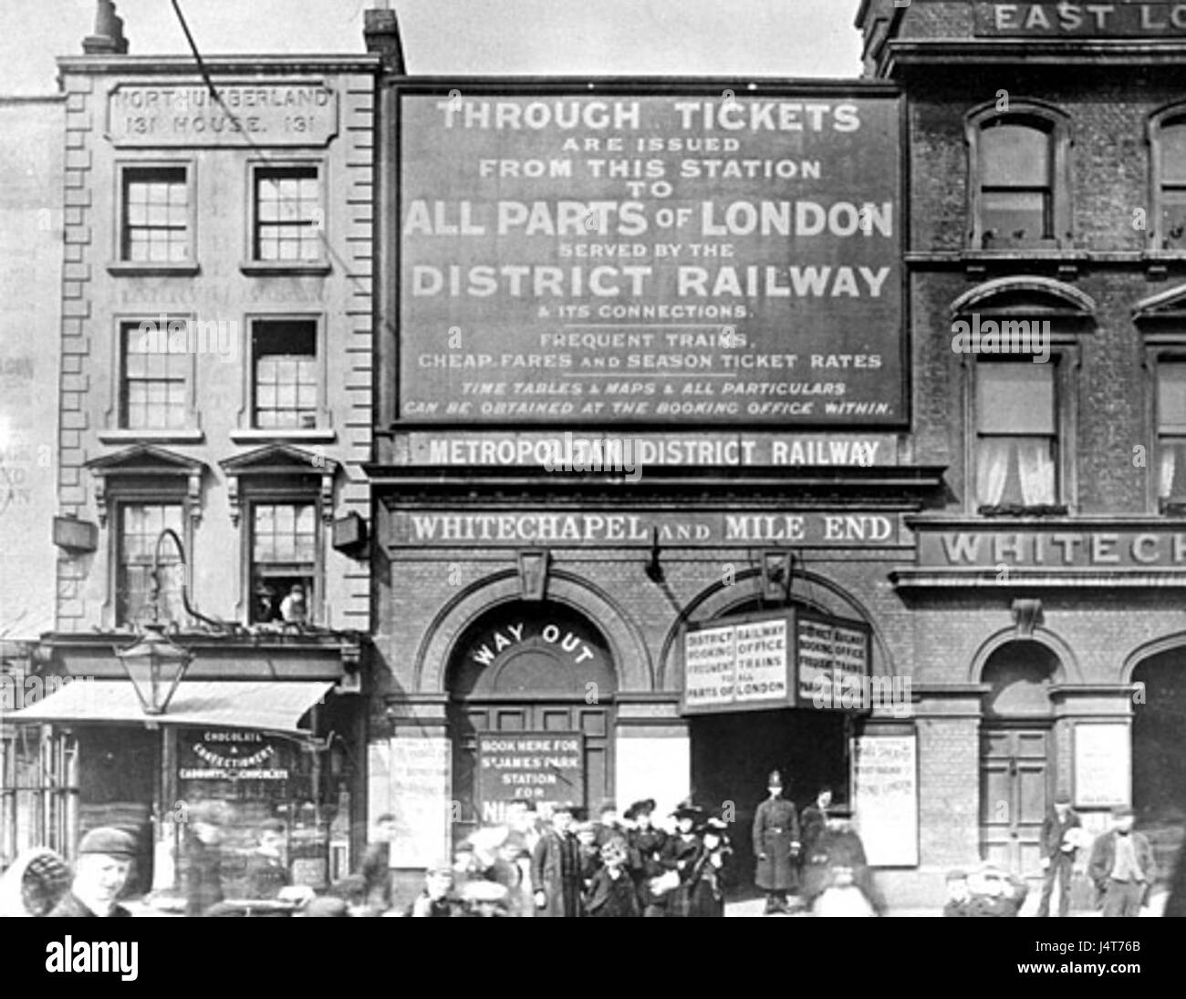 Whitechapel tube station 1896 Foto Stock