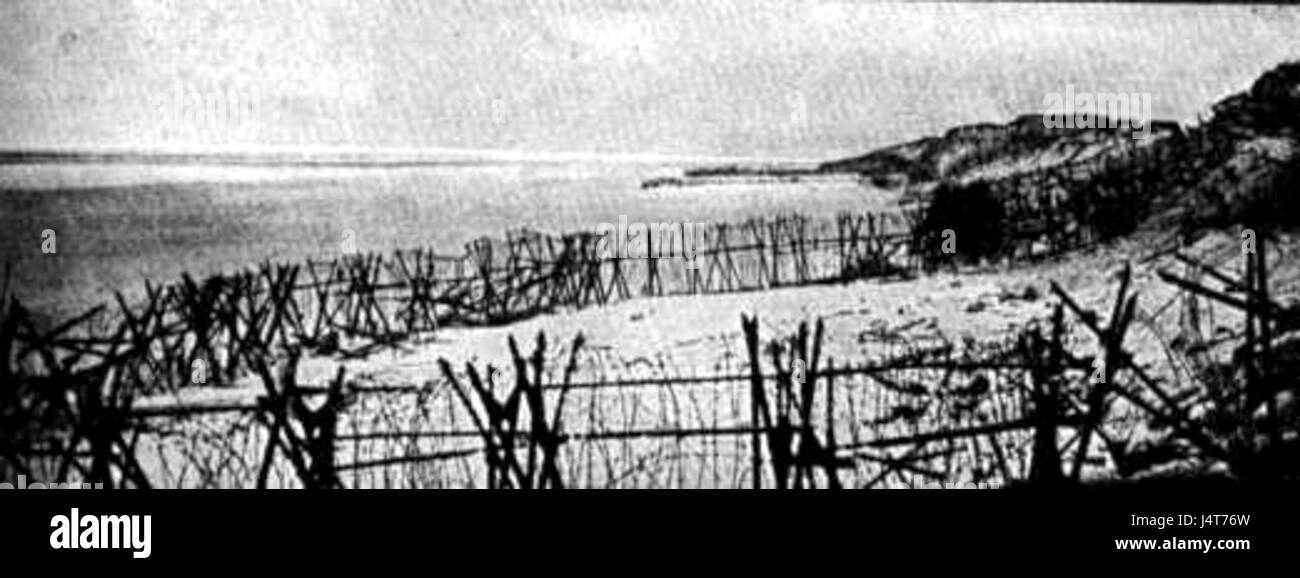 WW1 fronte occidentale a Nieuport Foto Stock