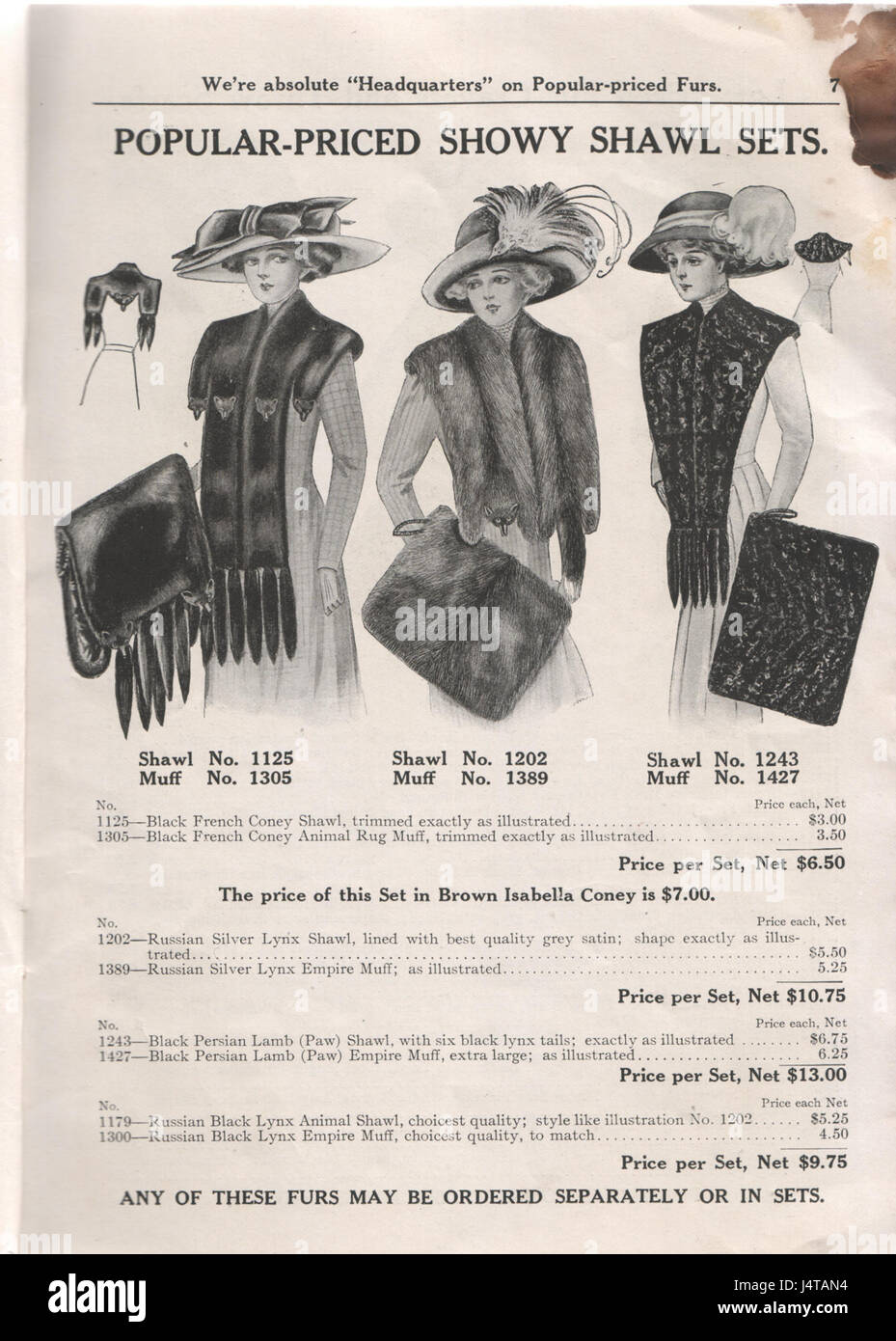 La casa di pelliccia Max Neuburger & Co, No 598 Broadway, New York, stagione 1910 1107 Foto Stock