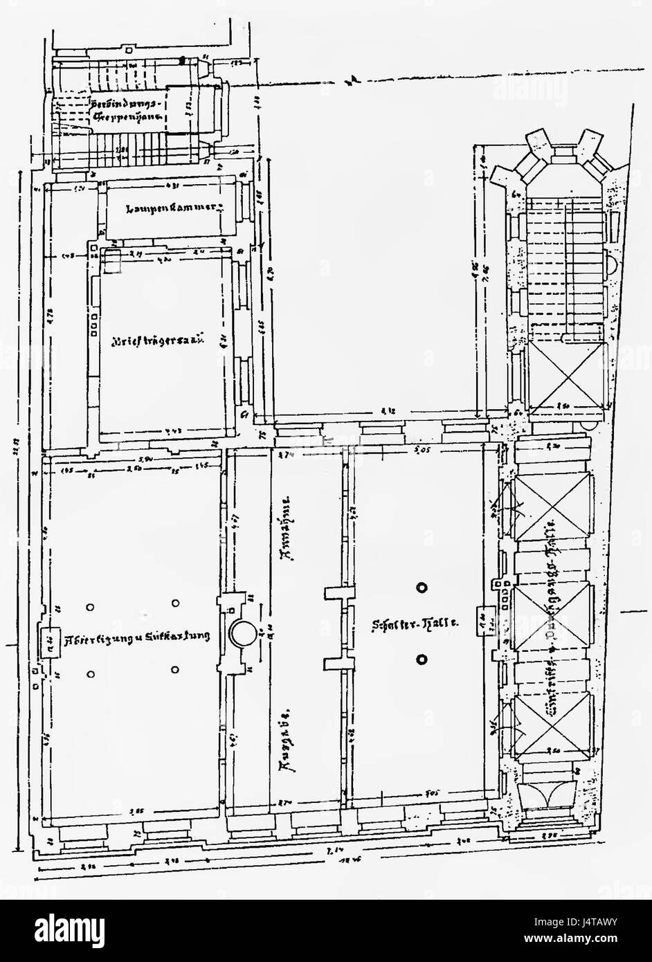 Questo titolo si riferisce a una mappa postale di Torun, Polonia, dell'anno 1881. La mappa mostra probabilmente la struttura del sistema postale durante quel periodo, riflettendo lo sviluppo delle infrastrutture nella città. Foto Stock
