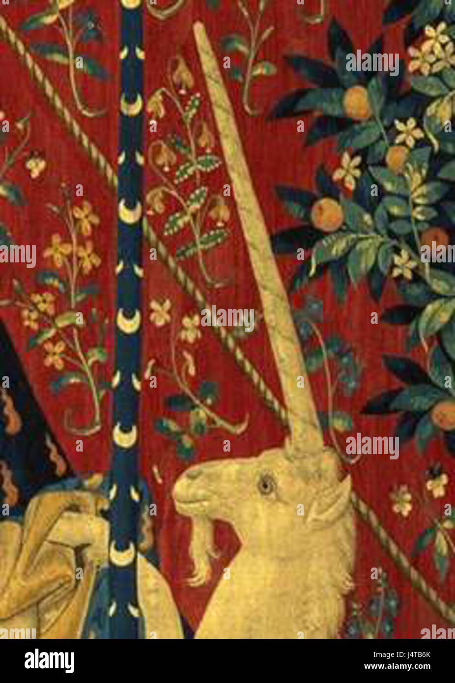 La signora e il desiderio di unicorn det4 Foto Stock